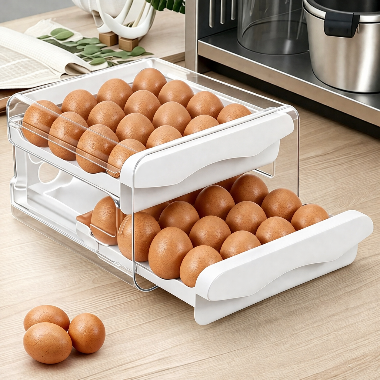 Organizador de huevos 2 niveles
